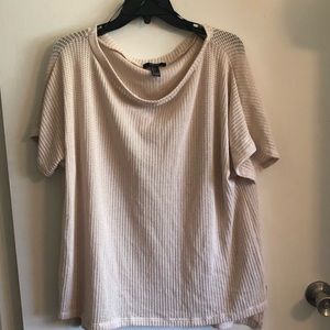Forever 21 Cream Colored Short Sleeve Sweater